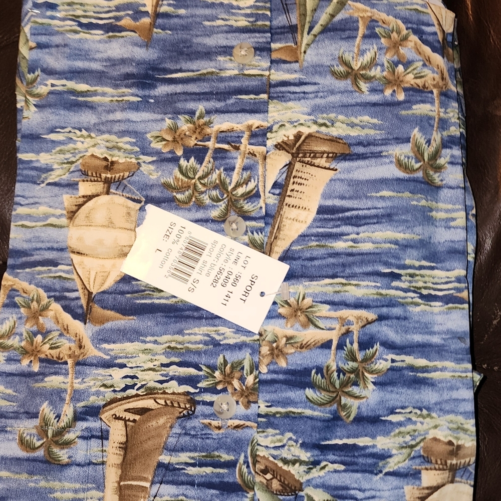 Pierre Cardin  vintage Hawaiian shirt LG NWT